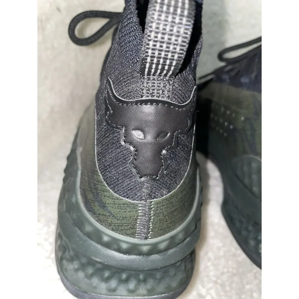 RARE🔥 Under Armour Project Rock 1 Training Sz 13 Mens Black Blood Sweat Respect - Picture 4 of 9